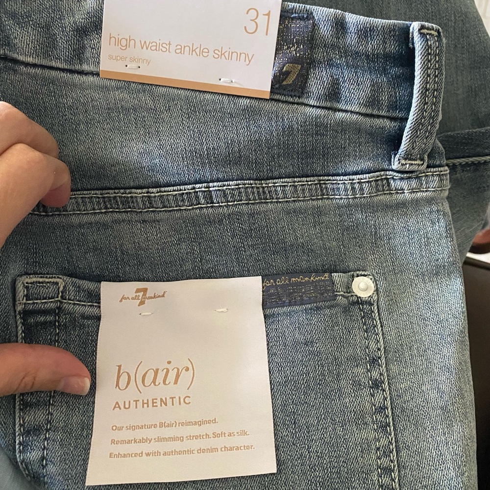 7 for all mankind high waist ankle skinny jean